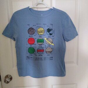Gap Kids 12 years XL Blue cotton planet shirt